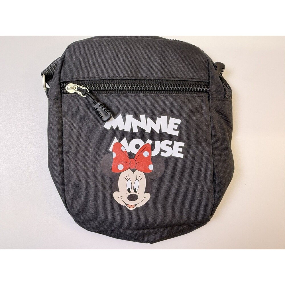 New Black Minnie Mouse Black Crossbody Shoulder Travel Purse Kids Girls Women